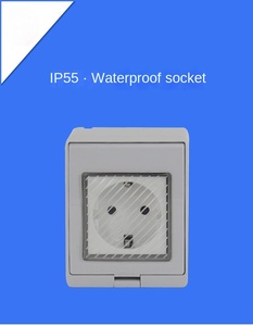 Enchufe con toma de tierra Enchufe de pared impermeable Salida impermeable Nuevo diseño enchufe IP55 Interruptor Caja de interruptor impermeable - Product Image 4