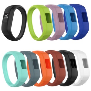 Pour Garmin <span class=keywords><strong>Vivofit</strong></span> JR/JR2 Vivofit3 bracelet universel sans boucle pour enfants bracelet de montre en Silicone souple de couleur unie - Product Image 1