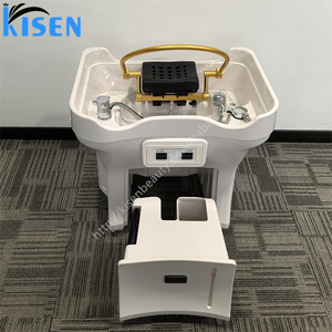 KISEN Évier portable pour shampoing, station de lavage de cheveux durable avec deux réservoirs d'eau pour salon de beauté, thérapie capillaire, SPA capillaire - Product Image 1