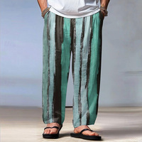 Pantalon droit mi-long pour homme, écologique, séchage rapide, respirant, confortable, imprimé motifs artistiques uniques et tendance, tissu lisse - 35 ans d'expérience