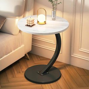Simple Mini Round Side <b>Table</b> for Living Room and Dining for <b>Small</b> Home and Apartment Coffee <b>Table</b> with Bed a Few Corners - Product Image 1