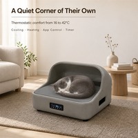 Lit pour animaux de compagnie intelligent à double température 003A 003B, contrôlé par application, refroidissement et chauffage, maison pour chat