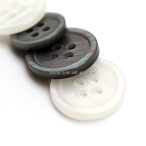 Mới Tùy Chỉnh Mother-Of-Pearl Nút Đôi Lỗ Tròn Tự Nhiên Màu Đen Và Trắng Áo Len Phù Hợp Với Áo Sơ Mi Nút Phẳng Trở Lại Nút Nhựa - Product Image 4
