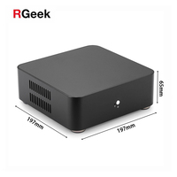 RGeek L65 Mini ordenador caso USB 2,0 USB 3,0 de aluminio de escritorio chasis PC HTPC Mini ITX caso