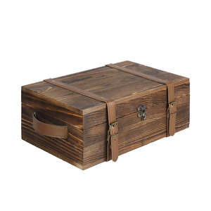 Boîtes à vin en bois MDF gravées au laser, en cuir artificiel, rectangulaires, haut de gamme, faites à la main, pour deux bouteilles, marque DS, vente en gros - Product Image 2