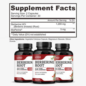 ベルベリン塩酸塩とブラックペッパーエキスが豊富なベルベリン<span class=keywords><strong>HCI</strong></span>カプセルハーバルサプリメントOEM/ODM - Product Image 4