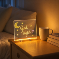 Panneau lumineux LED en acrylique moderne, luxueux et écologique, pré-assemblé, effaçable, pour publicité, dessin créatif et affichage d'écrits