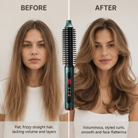 Cepillo Eléctrico para Rizar el Cabello Torlin con Calor Ajustable (120-230°C), Pantalla LCD y Calentador PTC - Herramienta de Calidad Profesional