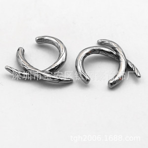yunnique Trendy Retro Minimalist Titanium Steel <b>Cuff</b> <b>Earrings</b> Open Ear Clips For Men And Women Without Pierced Ears - Product Image 3