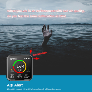 Monitor Kualitas Udara Wifi Terbaru Detektor Karbon Dioksida PM2.5 PM10 AQI Meter Sensor Kualitas Udara - Product Image 6