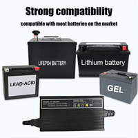 180W Akıllı AC/DC Akü Şarj Cihazı 12V-72V LiFePO4/Lityum/Kurşun Asit Golf Arabası EV için %94 Verimlilik Fanlı Soğutma Fabrika Tedariki