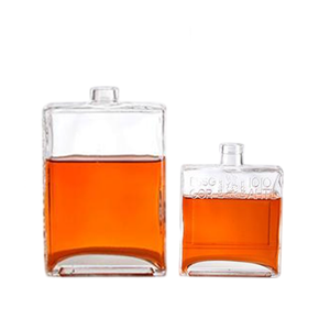 Bouteilles en verre transparent de haute qualité vides Bouteilles liquides multiformes Vodka Whisky <span class=keywords><strong>Tequila</strong></span> avec bouchon en liège - Product Image 4