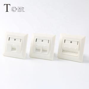 Placa frontal de aleación de zinc TOM-FP-G-01 de 80*80 mm, placa frontal de red, comunicación de telecomunicaciones tipo alemán - Product Image 5