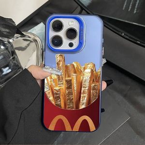 Coques de Téléphone Antichoc de Luxe Effet Frites Dorées pour <span class=keywords><strong>iPhone</strong></span> 17 Air, 16, 15 Plus, Pro Max, 14, 13, 12, <span class=keywords><strong>11</strong></span>, X – Housse Arrière - Product Image 4
