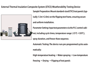 Dispositif d'essai d'isolation thermique extérieure composite (ETICS) pour l'évaluation de la résistance aux intempéries - Product Image 5