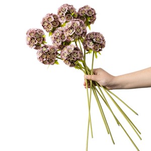 Fleur artificielle de chrysanthème moulin à vent Meng Jie à 5 têtes en polyester pour décoration intérieure, arrangement floral, bureau, mur, conférence - Product Image 5