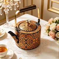 Théière ethnique florale haut de gamme FLEY du Xinjiang, en acier inoxydable, grande capacité, pour le thé de l'après-midi arabe du Ramadan