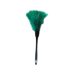 <span class=keywords><strong>Plumeau</strong></span> en plumes d'autruche de 35 cm en gros avec manche en plastique, motif teinté, couleur turquie, pour décorations de fête et de mariage - Product Image 3