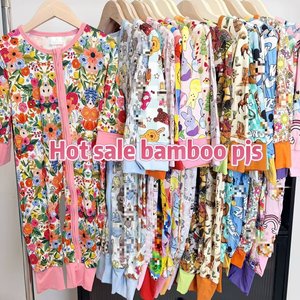 Ropa al por mayor: Pijamas de bambú con estampado personalizado, pelele orgánico de bambú con doble cremallera para bebés, pelele con cremallera de bambú para niños pequeños. - Product Image 5