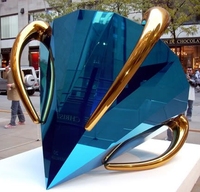 Offre Spéciale fine art métal artisanat sculpture miroir poli brillant en acier inoxydable diamant sculpture