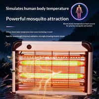 Lampe anti-moustiques électrique murale haut de gamme silencieuse à ultraviolets pour restaurants, hôtels et grandes surfaces (à électrocution)