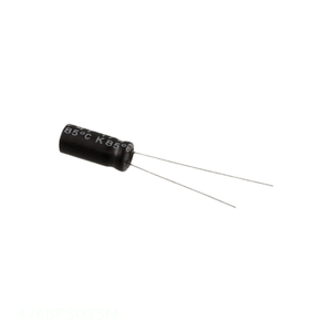 ตัวเก็บประจุ47 uF 20% 25V แบบ476BPS025M ผ่านรูรัศมี47 uF - Product Image 1