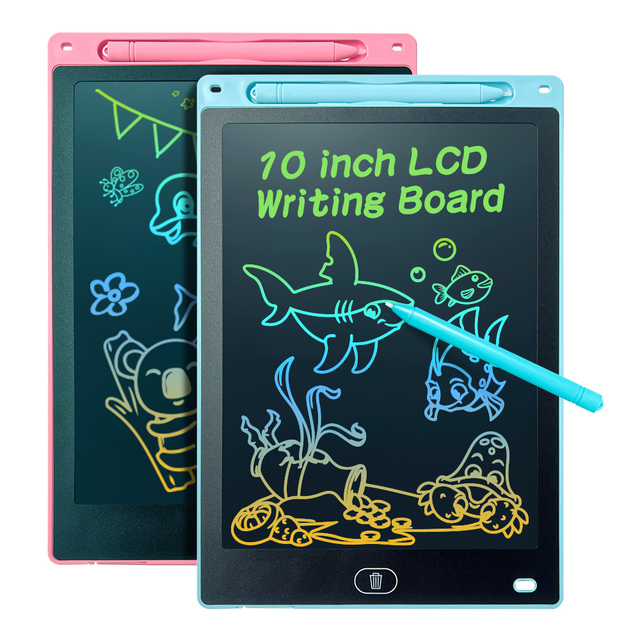 Hot LCD Writing Tablet 10 Inch Doodle Board Colorful Screen Electronic Toddler Drawing Writing Pad Educational Learning Kid