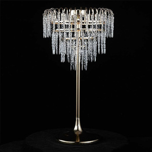 Support de Centre de <span class=keywords><strong>Table</strong></span> de Mariage en Cristal Doré, Support à Fleurs pour Hôtel, Mariage, Fête, Décoration de <span class=keywords><strong>Table</strong></span> de Banquet - Product Image 3