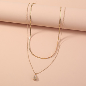 <strong>Boho</strong> <strong>Necklaces</strong> Pendants Vintage Multilayer Choker Fashion Simple Metal Water Drop Fine Jewelry <strong>Necklaces</strong>(old) - Product Image 1