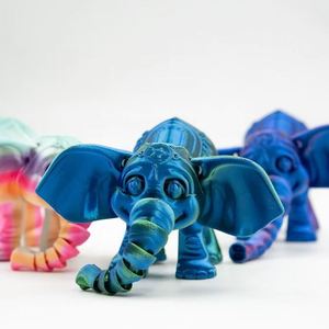 Figuras de Elefantes Impresas en 3D, Modelos Articulados de Animales para Adornos - Product Image 2
