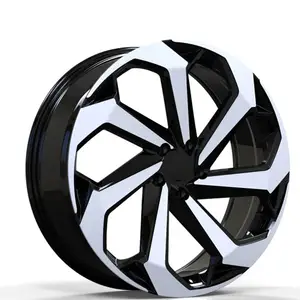 Jy Aluminum alloy blade wheel hub Black Machined Face 22 inches 5 holes for Honda car series
