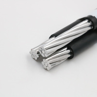 Cable ABC de 3 núcleos Al Conductor PVC / XLPE / PE aislado Duplex Triplex Quadruplex Service Drop Overhead Cable aéreo incluido