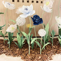 Bunga Narcissus Buatan Berkualitas Tinggi, Bahan Organza Raksasa, Cantik dan Mewah, Cocok untuk Dekorasi Panggung Pernikahan, Pesta, dan Mal