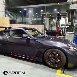 Ailes en fibre de carbone sergé 3K personnalisées avec texture forgée et effet football, compatibles avec le kit carrosserie et la modification Nissan 370Z Z34 - Product Image 3