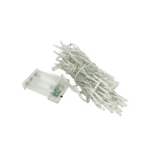 Guirnalda de luces LED planas a pilas 3AA, 10m, color blanco frío - ideal para crear ambiente en fiestas, decorar interiores y - Product Image 1