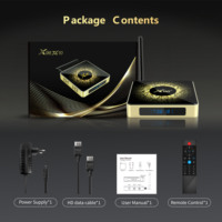Boîtier TV intelligent KSW X96 X10-03 S928X Octa-Core Android 11.0 4+32G Double WIFI6 BT 5.0 Résolution 8K DDR4 Nouveau Plastique