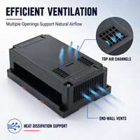 Boîtier de commande électronique industriel en ABS/PC pour rail DIN, protection IP54 durable