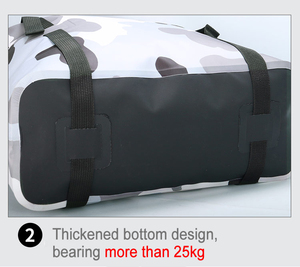 Sac de plage en PVC personnalisé pour femmes, sac à main de plage, camouflage, sac étanche à enroulement, pour la navigation de plaisance, la randonnée, le kayak, le rafting - Product Image 6