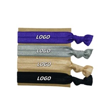 BELLEWORLD Élastiques à cheveux en ruban noué avec impression par sublimation de logo personnalisé, sans pli, pour queue de cheval, bracelet, vente en gros