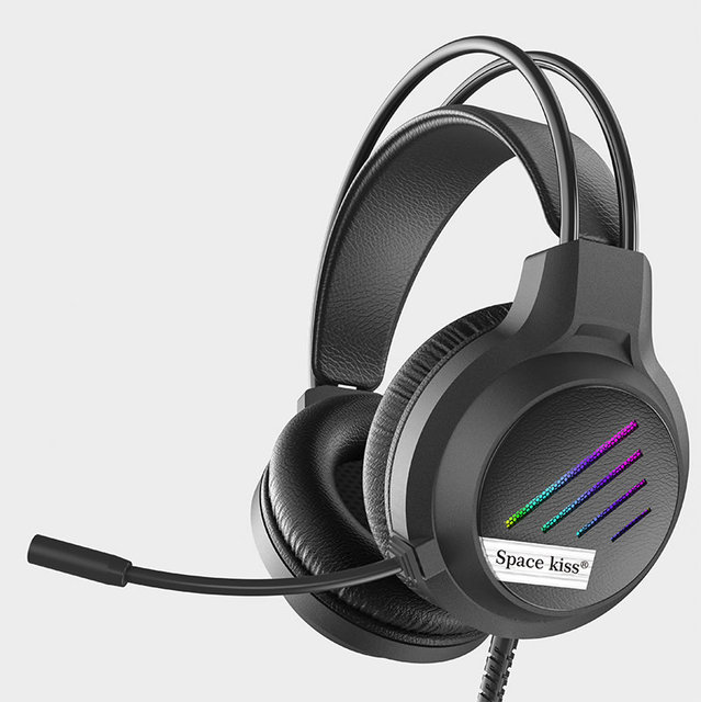 2022 New Design Wired Gaming Headset RGB Steel Belt Digital Display for Professional Gamer Sports Office Use