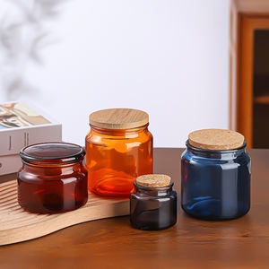 Frascos <span class=keywords><strong>de</strong></span> Vidrio Ámbar <span class=keywords><strong>de</strong></span> 8oz con Logotipo Personalizado para Hacer Velas, Portavelas y Faroles Vacíos con Acabado Brillante para Decoración del Hogar - Product Image 5