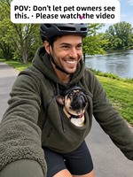 Sweat-shirt polaire pour chien avec compartiment de transport et poche, idéal pour l'extérieur, pour chat et animal de compagnie, pull décontracté et chaud pour l'automne et l'hiver