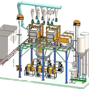 Fresadora de Maíz y Trigo 30ton 42ton 50ton, molinillo de harina y embalaje Posho, máquina de acero inoxidable, productos de Kenia, maíz