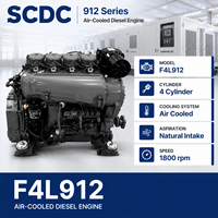 Moteur diesel refroidi par air SCDC Deutz F4L912, 4 cylindres, aspiration naturelle, pour groupe électrogène, alimentation de secours