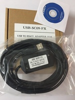 Cable de Programación Industrial USB-SC09-FX (Negro) Puede Emitir Facturas Electrónicas Compatible con Win7/Win10/Win11 para la Serie FX