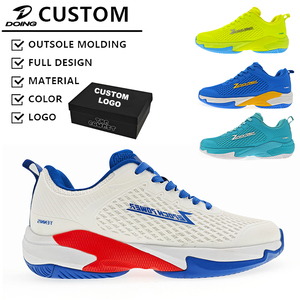 Logo personalizzato sport all'aria aperta <span class=keywords><strong>pallavolo</strong></span> Badminton <span class=keywords><strong>scarpe</strong></span> da ping pong Pickleball <span class=keywords><strong>scarpe</strong></span> da ginnastica in gomma professionale da uomo in maglia da donna - Product Image 3