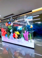 Écran LED transparent extérieur XQD haute luminosité, 95 % de transparence, étanche IP65, Wifi, pour vitrine de centre commercial