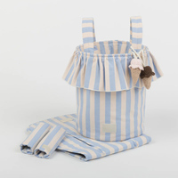 Panier de rangement universel pour couches de bébé à grande capacité, à trois couches, avec couvercle à cordon, pour maman, organisateur de poussette