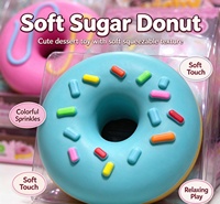 Jouet Squishy Donut Mignon, Simulation de Gâteau Sucré, Pain, Alimentaire, à Rebond Lent, Doux, à Pincer, Sensoriel, Anti-Stress, Cadeau pour Enfants