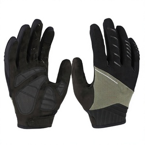 Gants de cyclisme unisexes élégants et professionnels 2025 à doigts complets, rembourrés en gel, respirants, en PU, pour la course, avec poignet réglable - Product Image 1